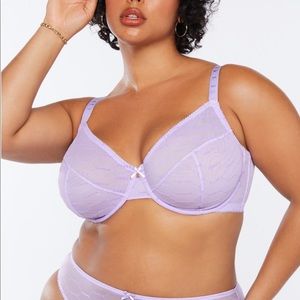 Savage x Fenty Curvy Flocked Logo Unlined Bra